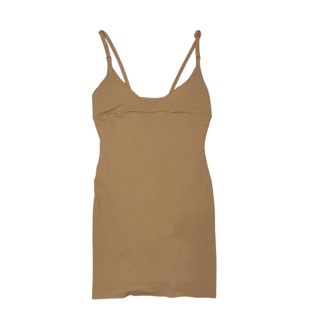 Flexees Women's Tan Slip Take Inches Off WYOB Firm Slip Shaper size Large